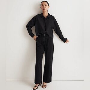 NWT Madewell nm415 Signature Poplin Crop Shirt size xs